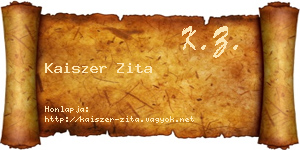 Kaiszer Zita névjegykártya